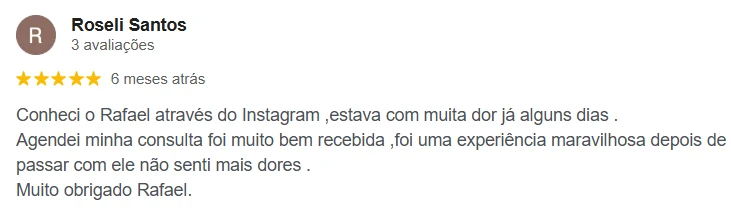 Avaliação Google — Roseli Santos